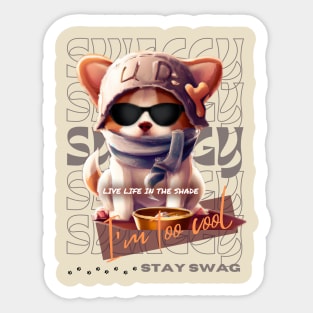 Cool Dog with Shades Sticker